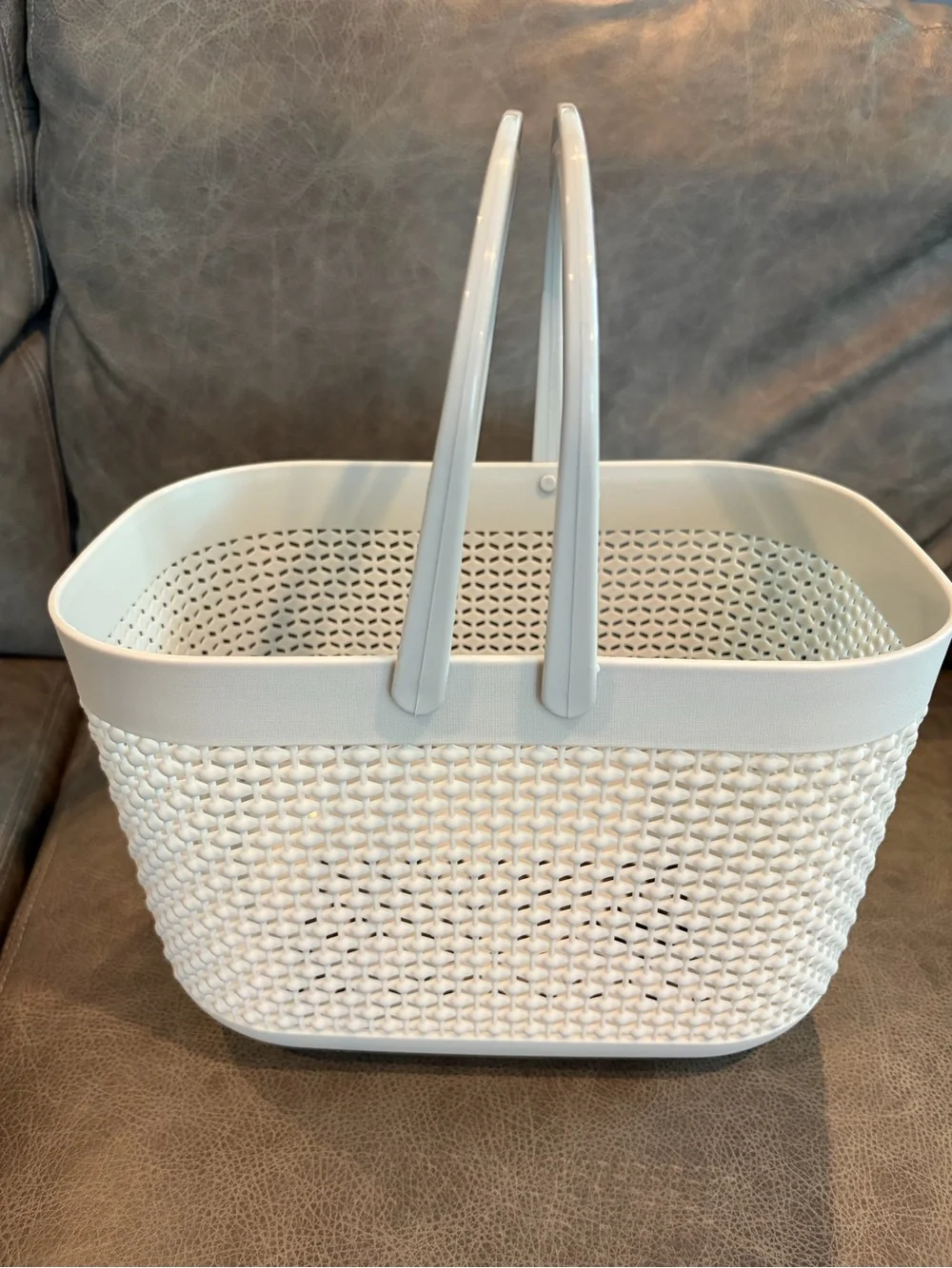 Woven Plastic Storage Tote Shower Caddy